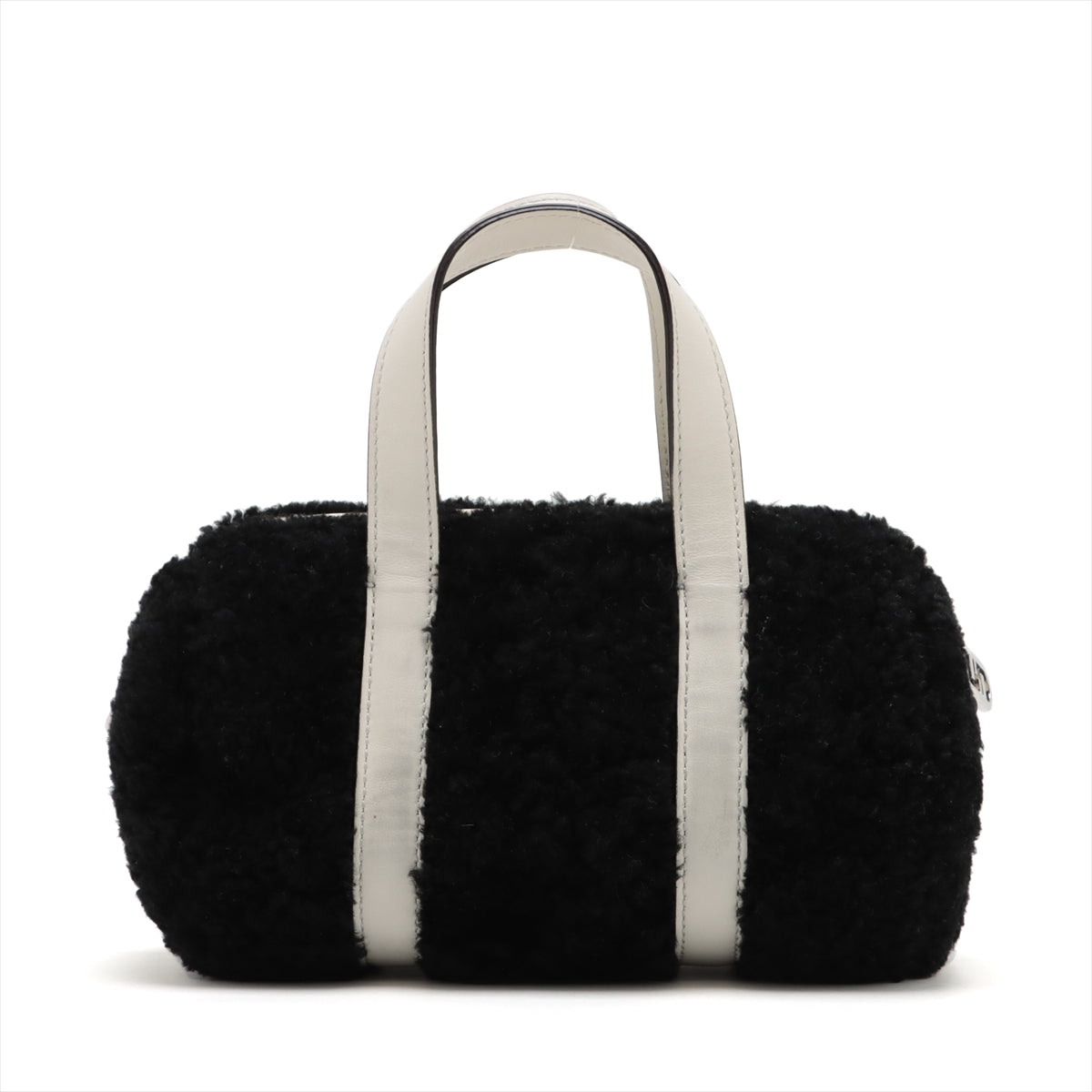 Fendi ZUCCa Mini bag 2way handbag Black × White 7VA570