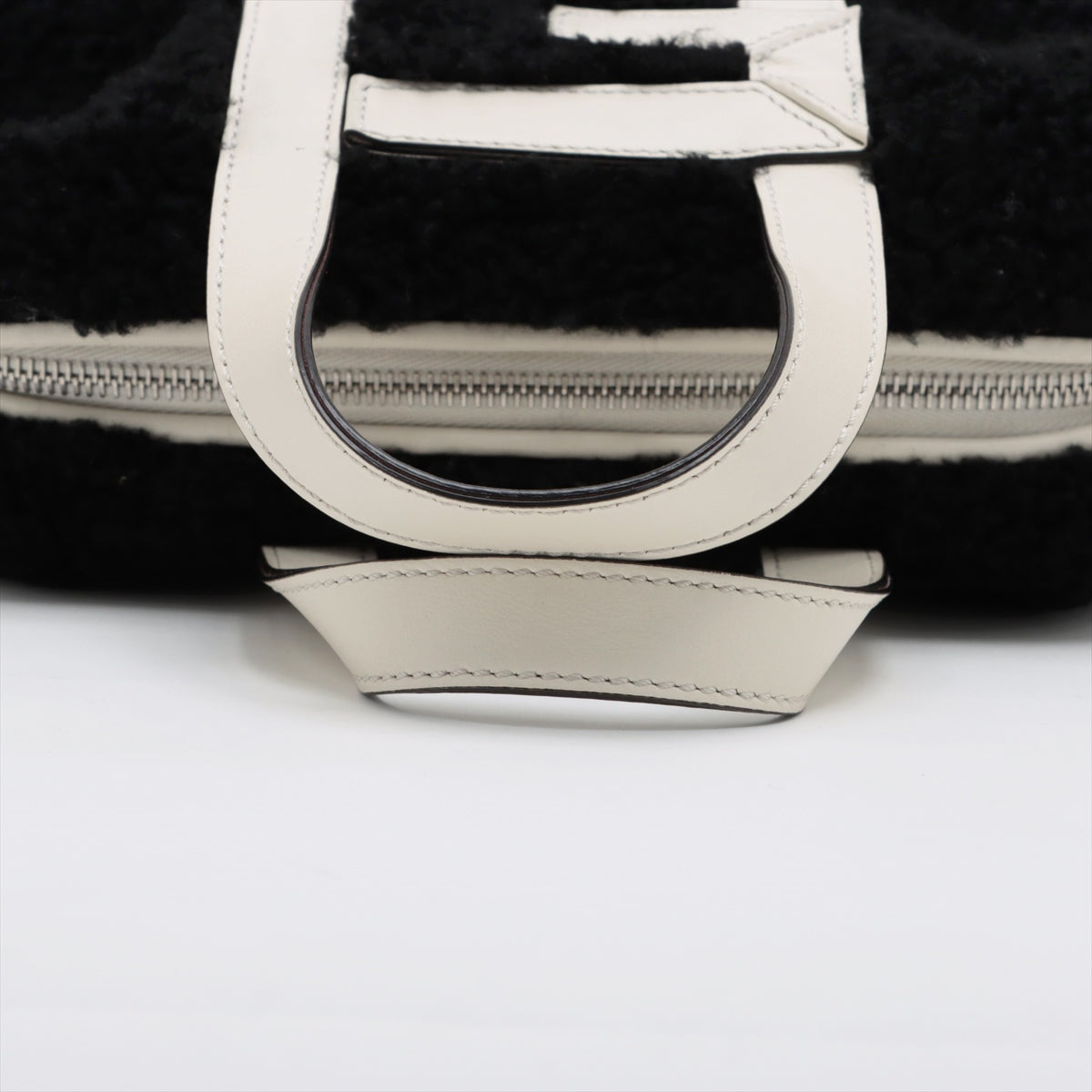 Fendi ZUCCa Mini bag 2way handbag Black × White 7VA570