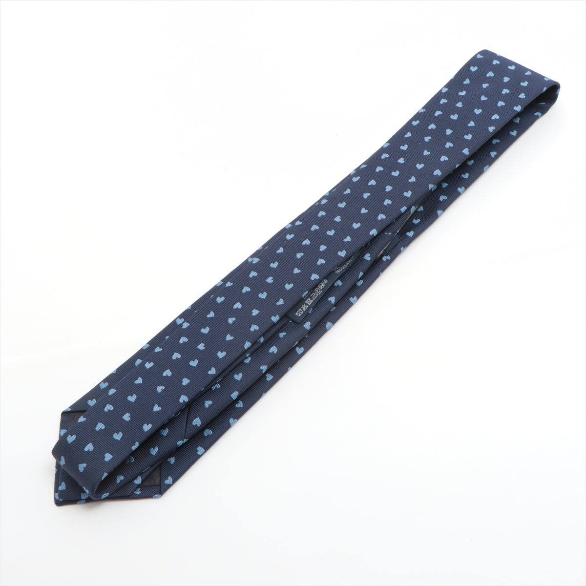 Hermès Necktie Silk Navy blue