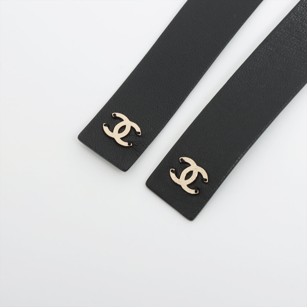Chanel Coco Mark B21V Belt GP & leather Black×Gold