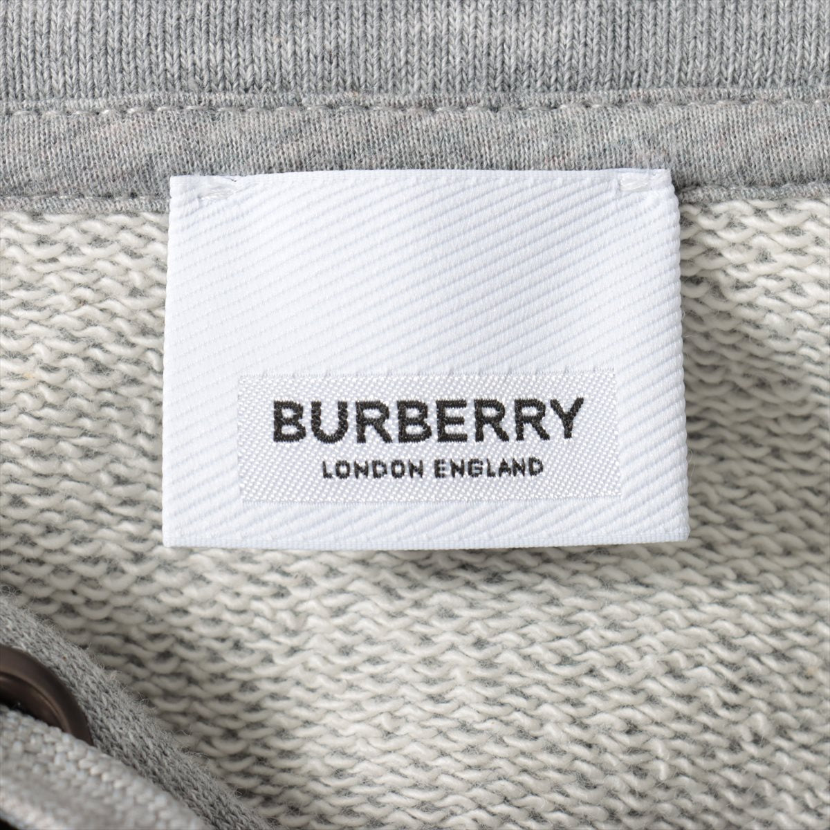 Burberry Tissi period Cotton Parker L Men's Grey  Logo Print 8024323