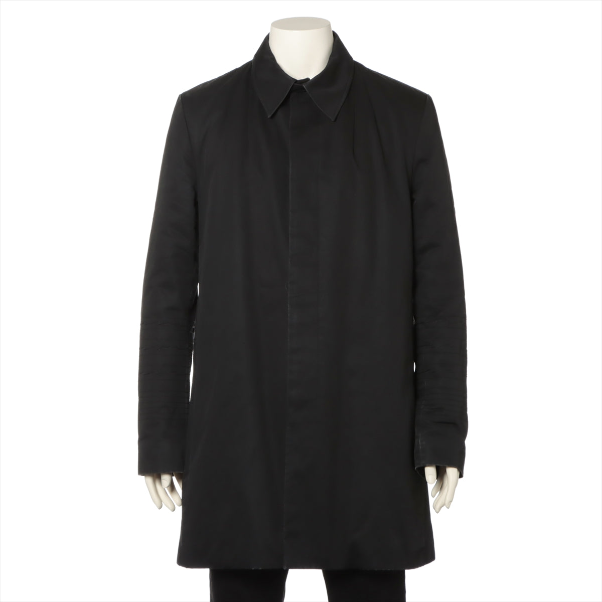 DIOR HOMME Cotton & rayon Balmacaan 48 Men's Black  3HH1039261 There is a shoulder blur There is a feeling of use throughout