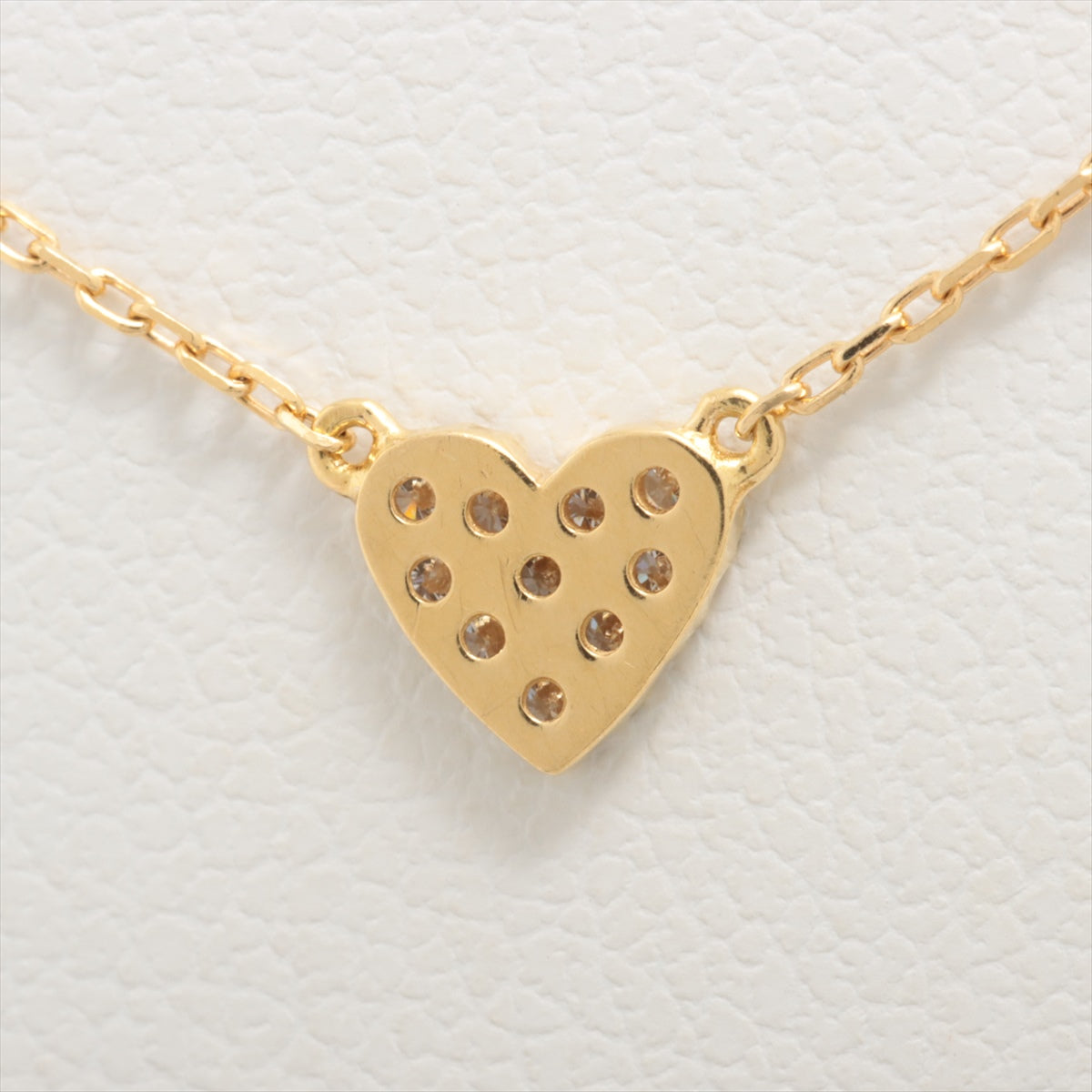 AHKAH Heart Pavé diamond Necklace K18(YG) 1.3g 0.05
