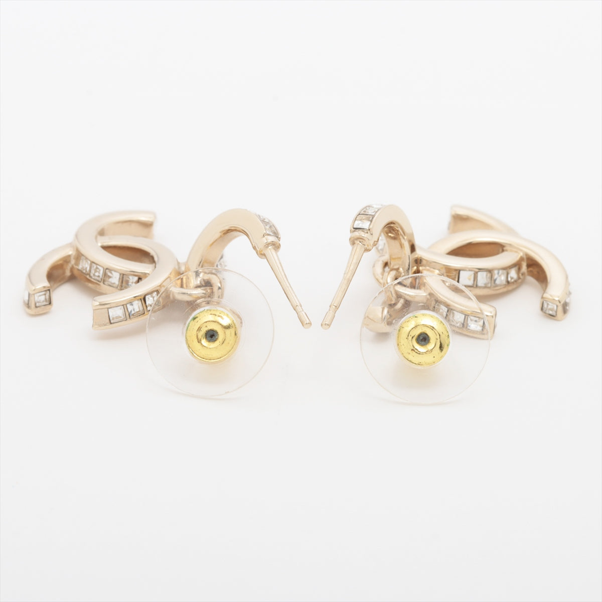 Chanel Coco Mark B23B Piercing jewelry (for both ears) GP×inestone Champagne Gold