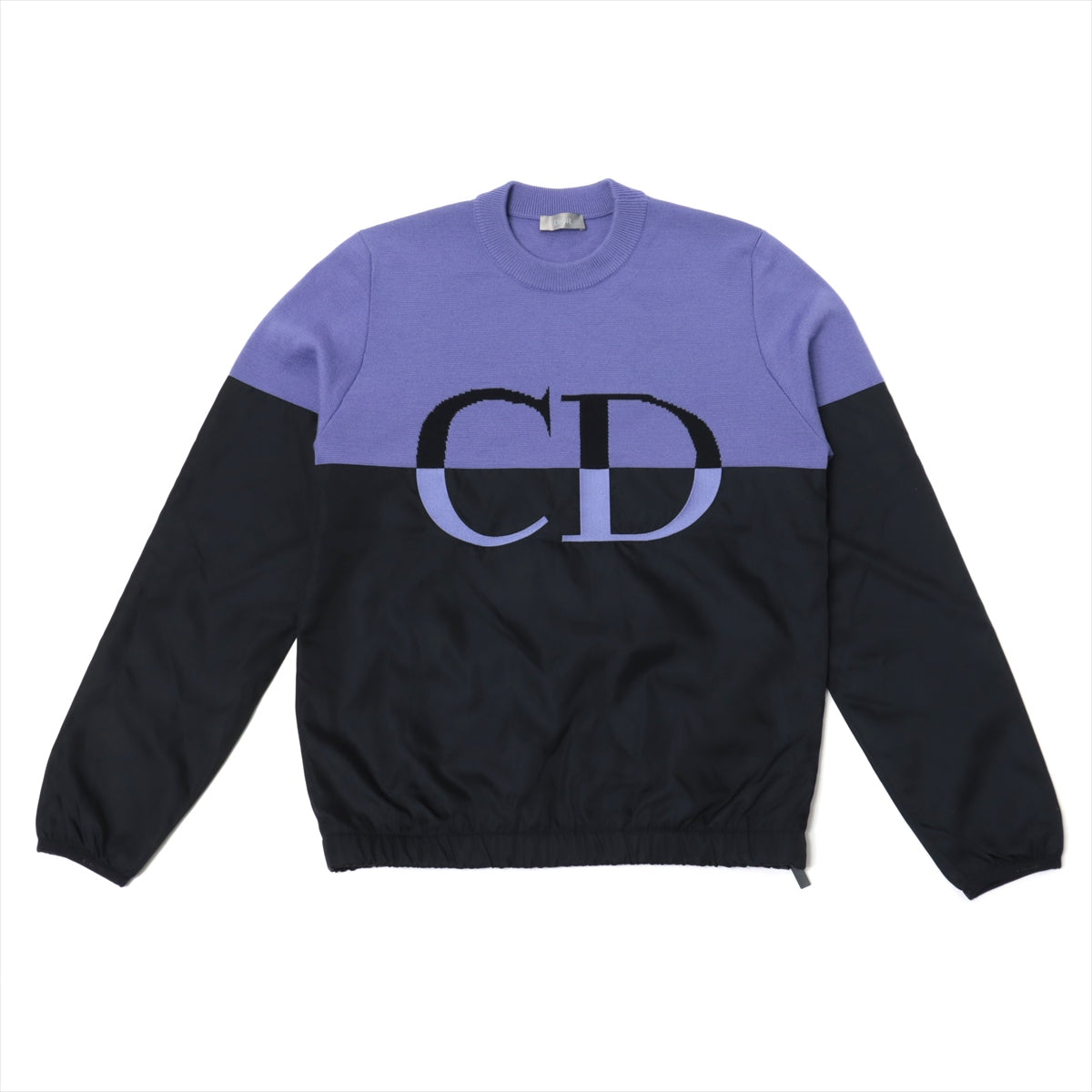 DIOR Wool & nylon Knit XS Men's Black x purple  113M620AT188 switching Side zip