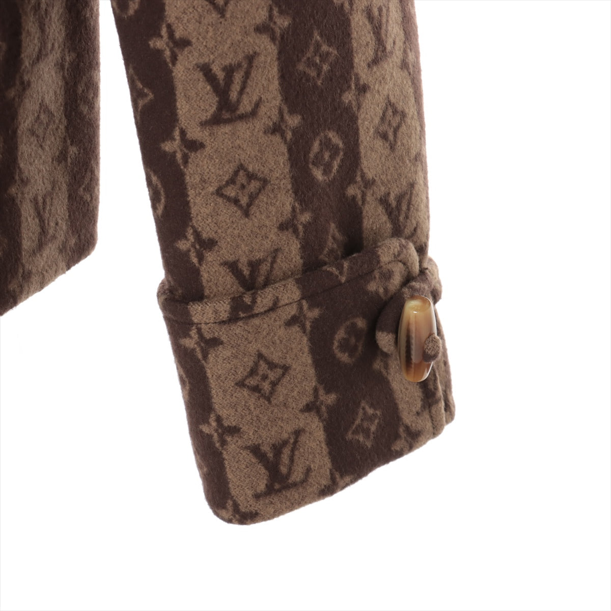 Louis Vuitton x NIGO 22SS Wool Jacket 48 Men's Brown  RM221M Monogram Trunk Stripe Cropped