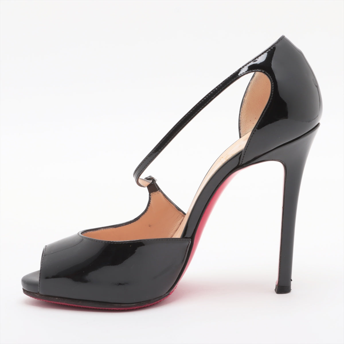 Christian Louboutin Patent leather Open-toe Pumps 36 1/2 Ladies' Black