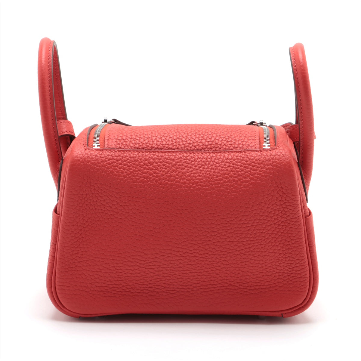 Hermès Mini Lindy Taurillon Clemence Rouge coeur Silver Metal fittings Y: 2020