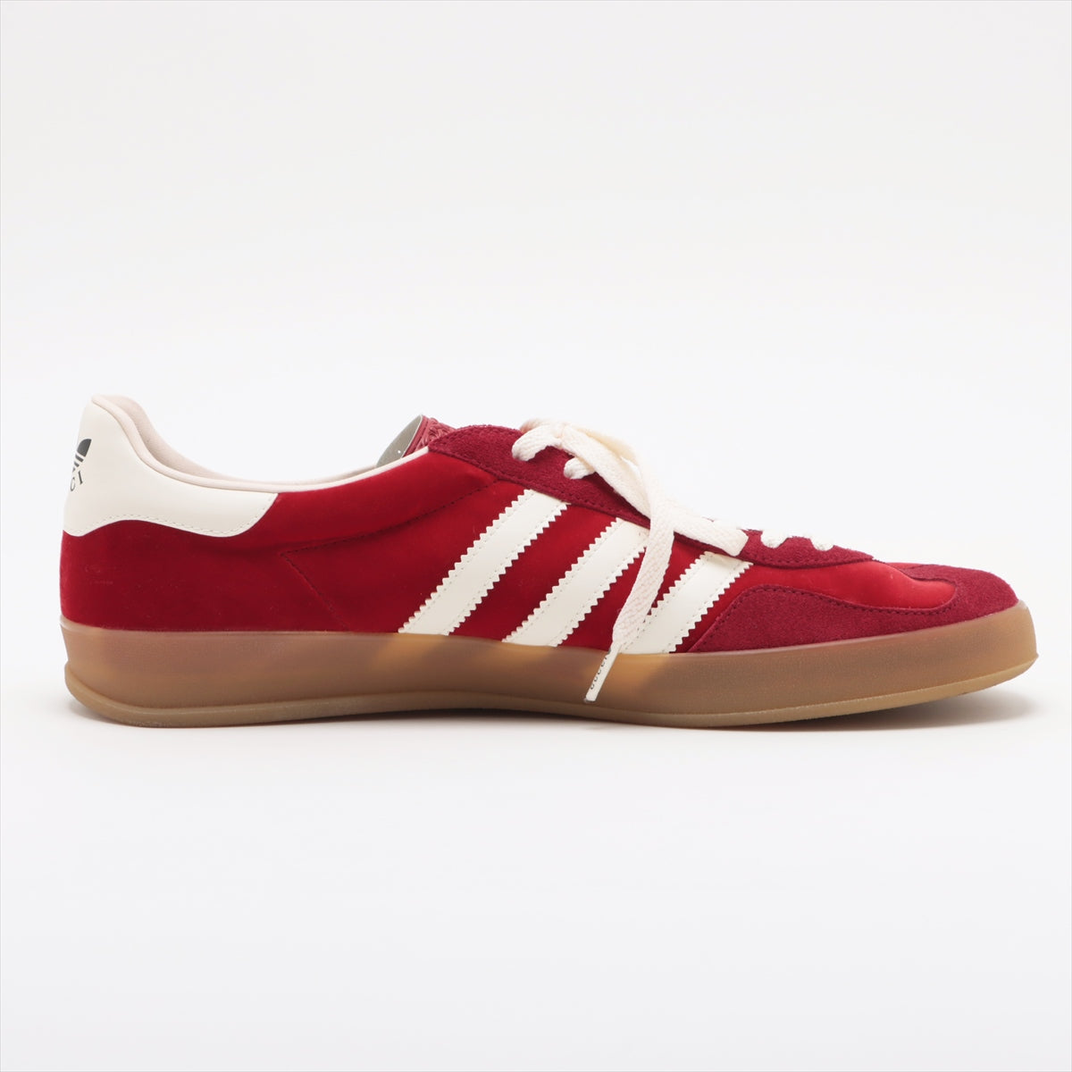 Gucci x adidas Velour & leather Sneakers 30cm Men's Red x white HQ8853 Gazelle Is there a replacement string