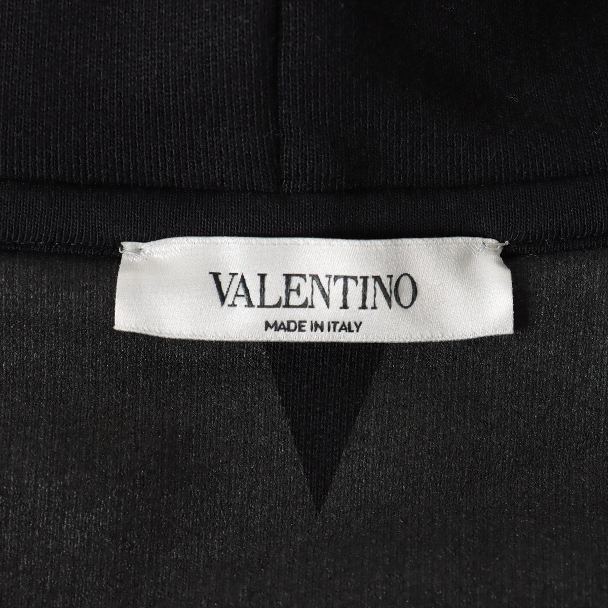 Valentino V logo Cotton Parker XL Men's Black