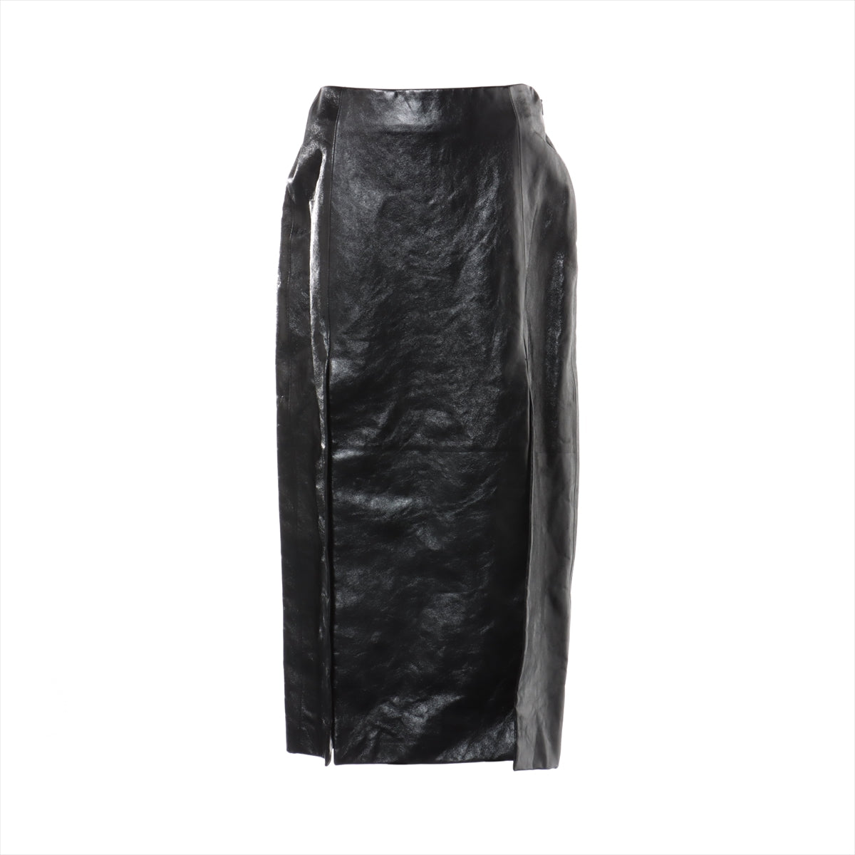 Gucci Lambskin Skirt 40 Ladies' Black  616199
