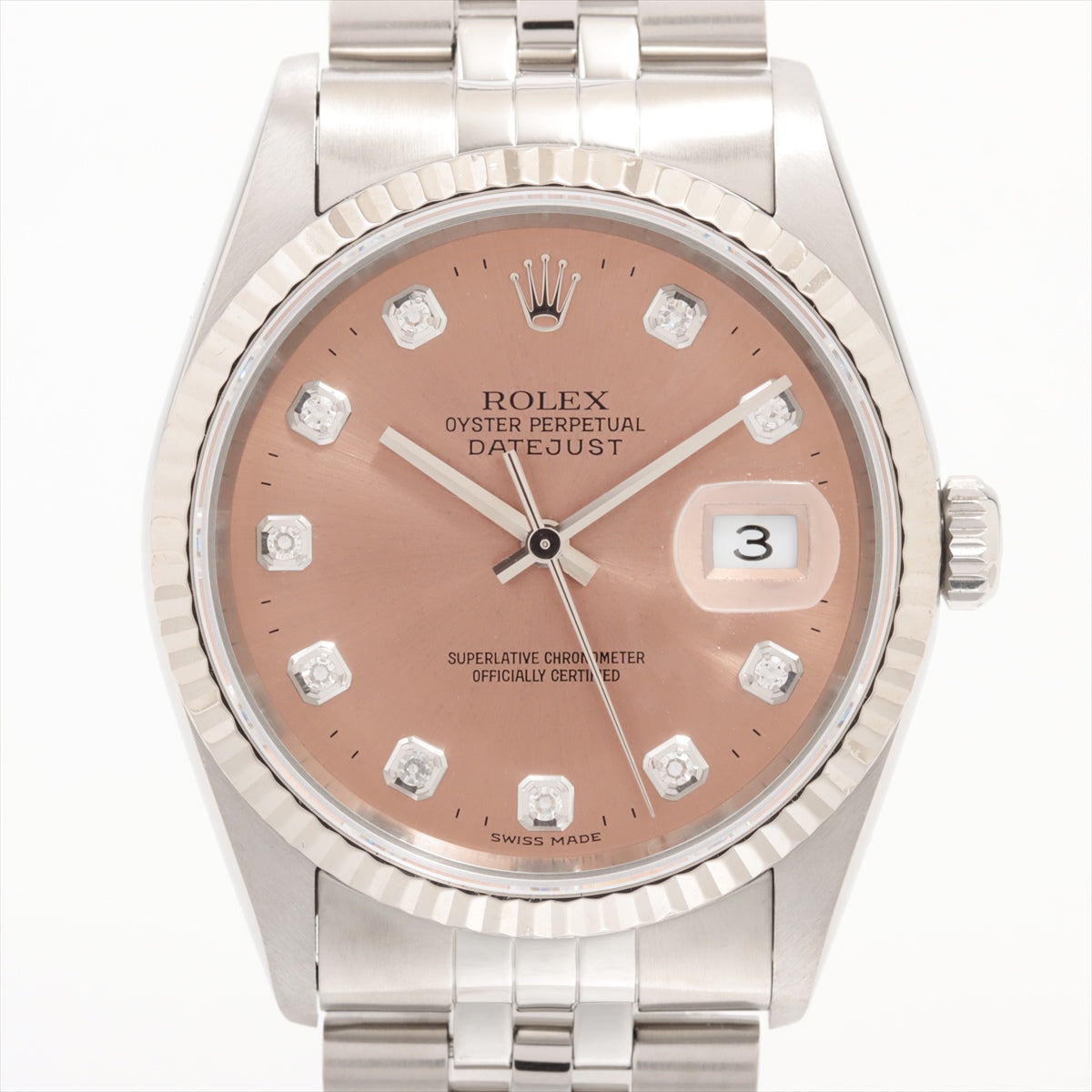 Rolex Datejust 16234G SS×WG AT Pink-Face