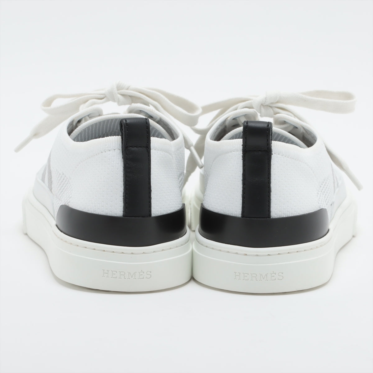 Hermès Leather x fabric Sneakers 36.5 Ladies' Black × White deep Is there a replacement string