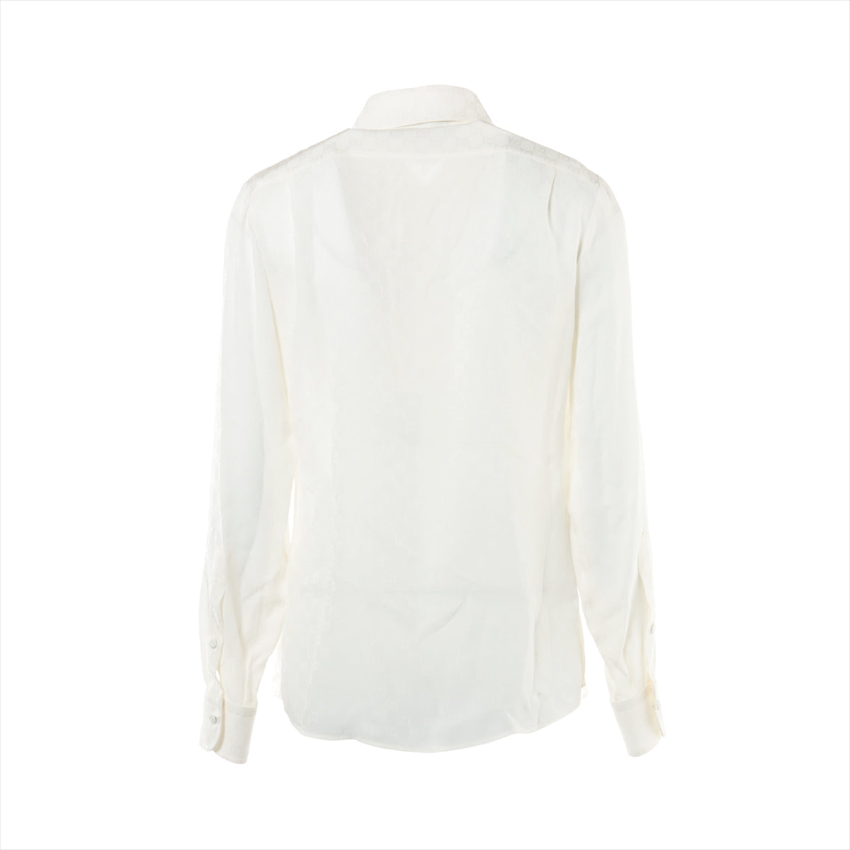 Gucci Silk Shirt 36 Ladies' Ivory  GG pattern crepe shirt 661738