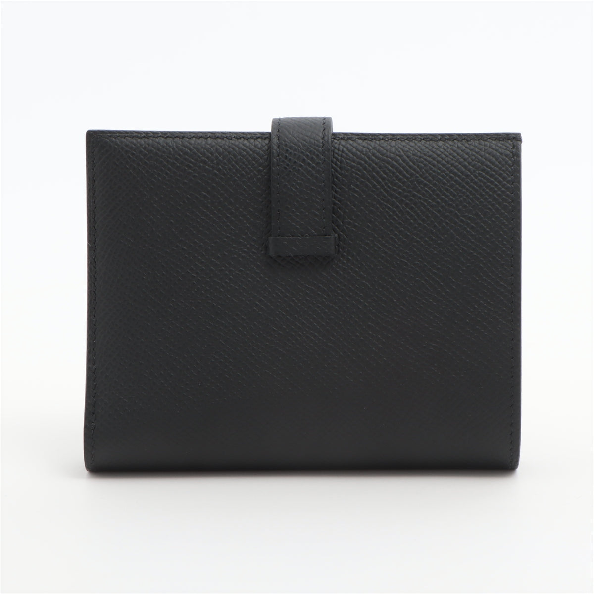 Hermès Bearn Compact Veau Epsom Compact Wallet Black Silver Metal fittings B: 2023