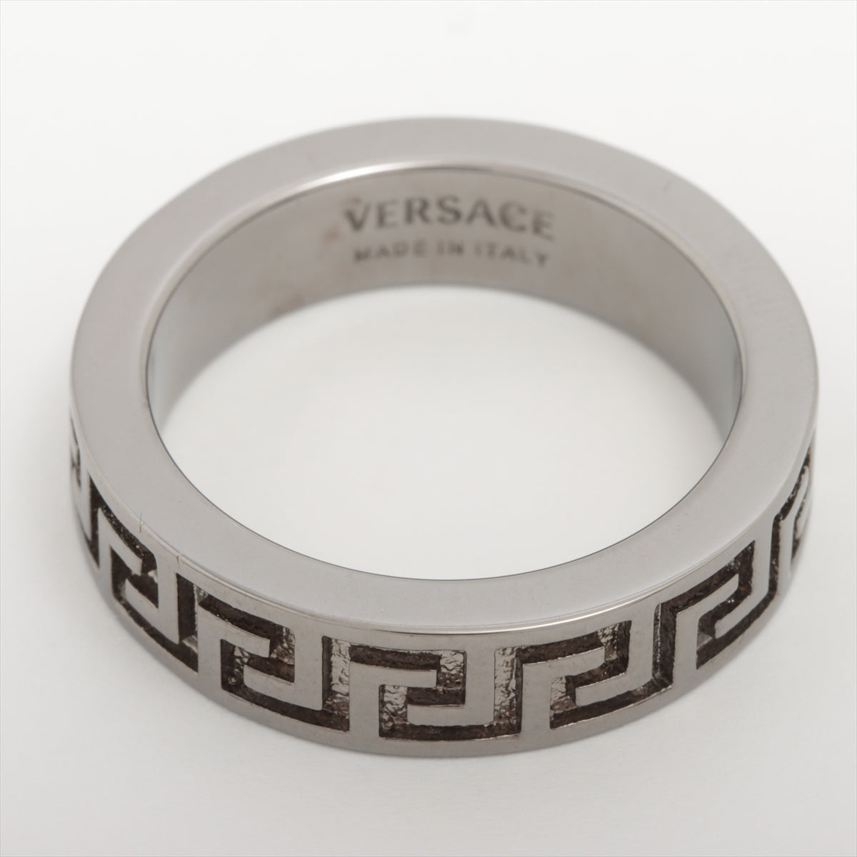 VERSACE Engraved rings GP Silver