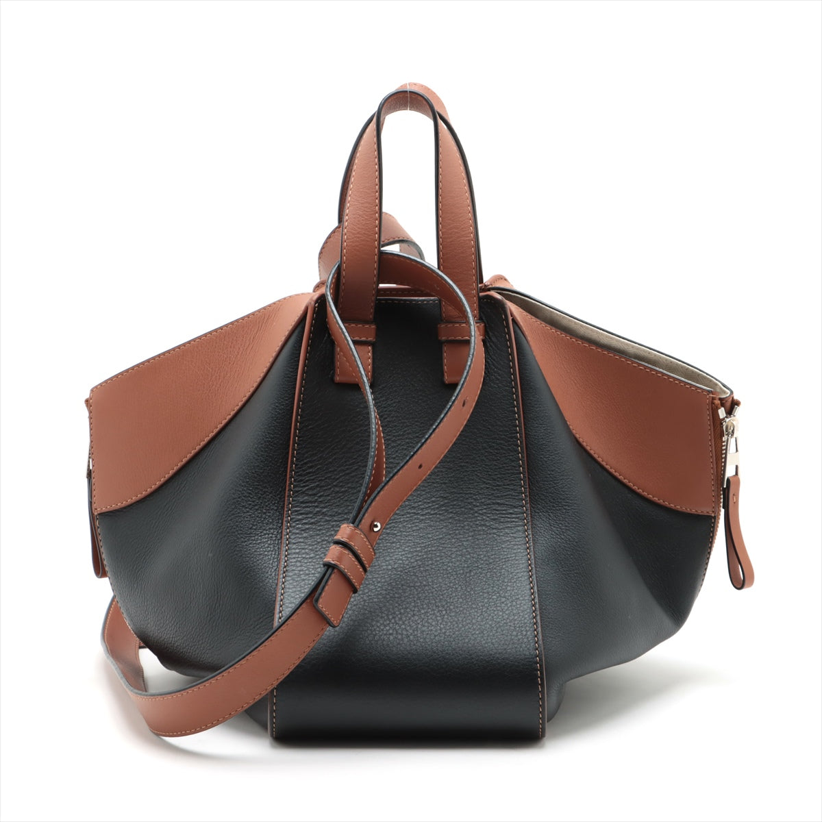 Loewe Hammock small Leather 2way shoulder bag Black × Brown