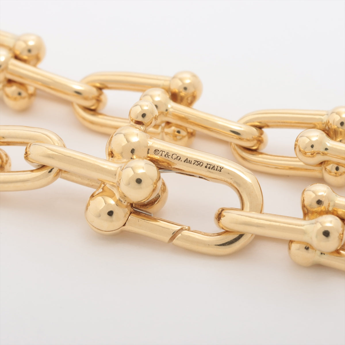 Tiffany Hardware small rink Bracelet 750(YG) 16.1g