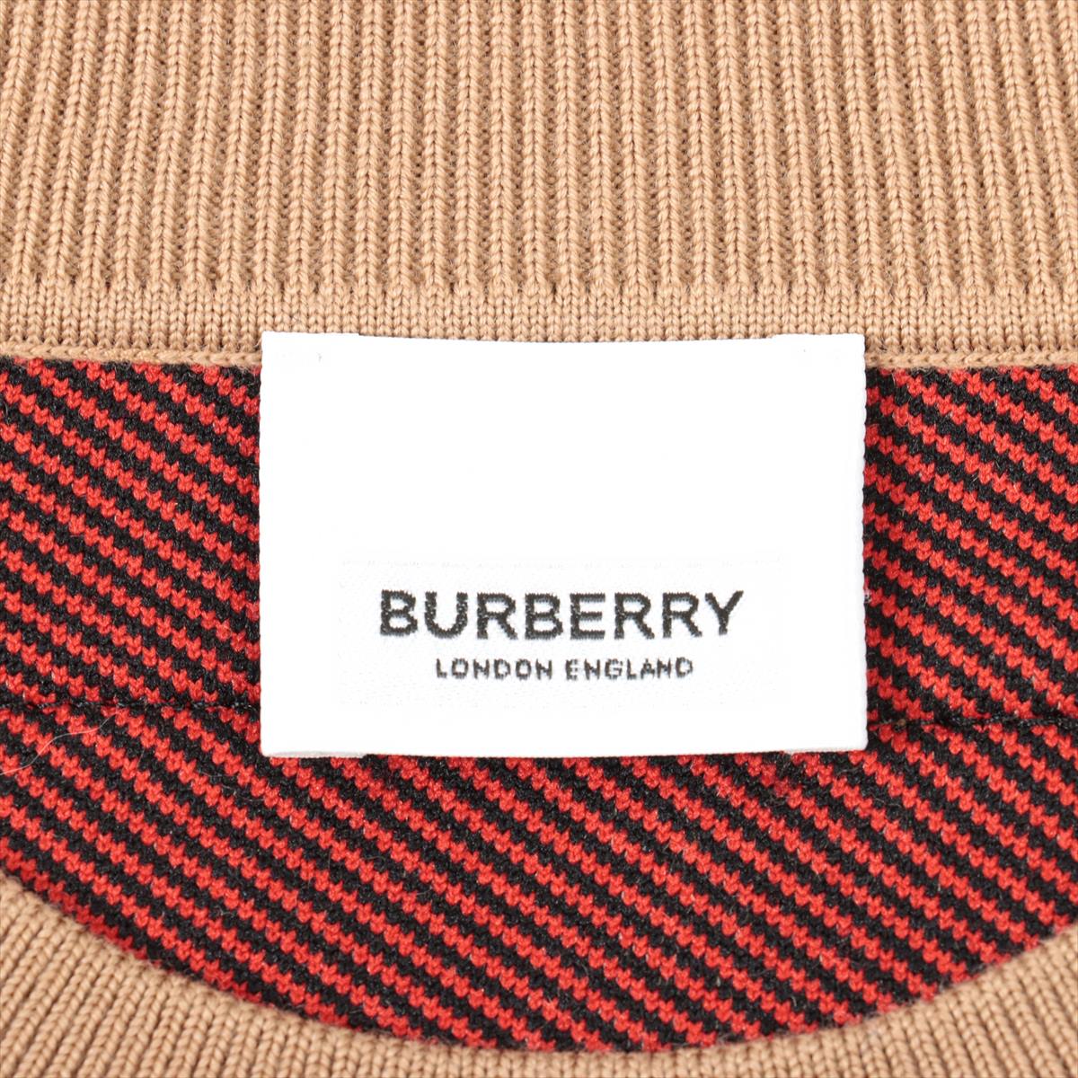 Burberry Tissi period Wool & nylon Basic knitted fabric XS Ladies' Brown  logo patch 8041353