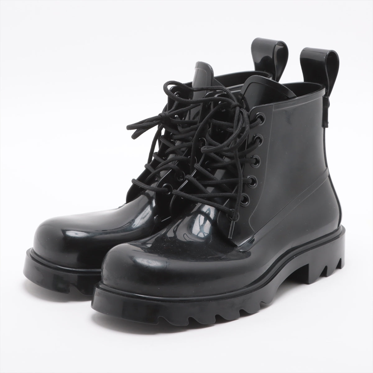 Bottega Veneta Rubber Boots 41 Men's Black Lace up Is there a replacement string Box lid damaged