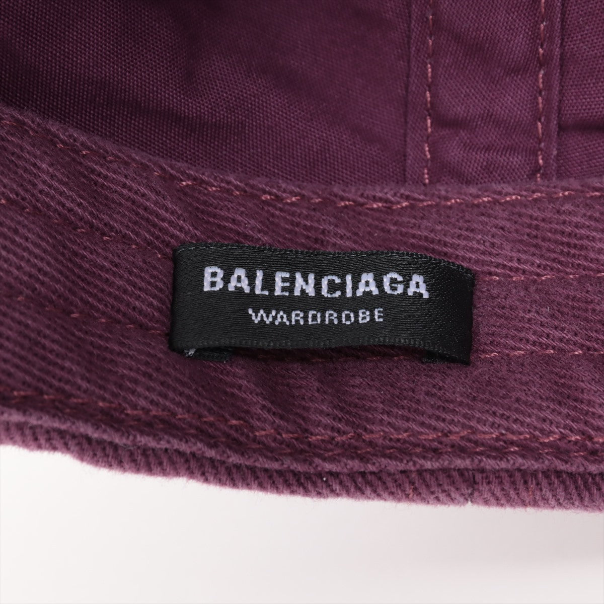 Balenciaga 673318 Logo Cap S/55 Cotton Purple Damage processing