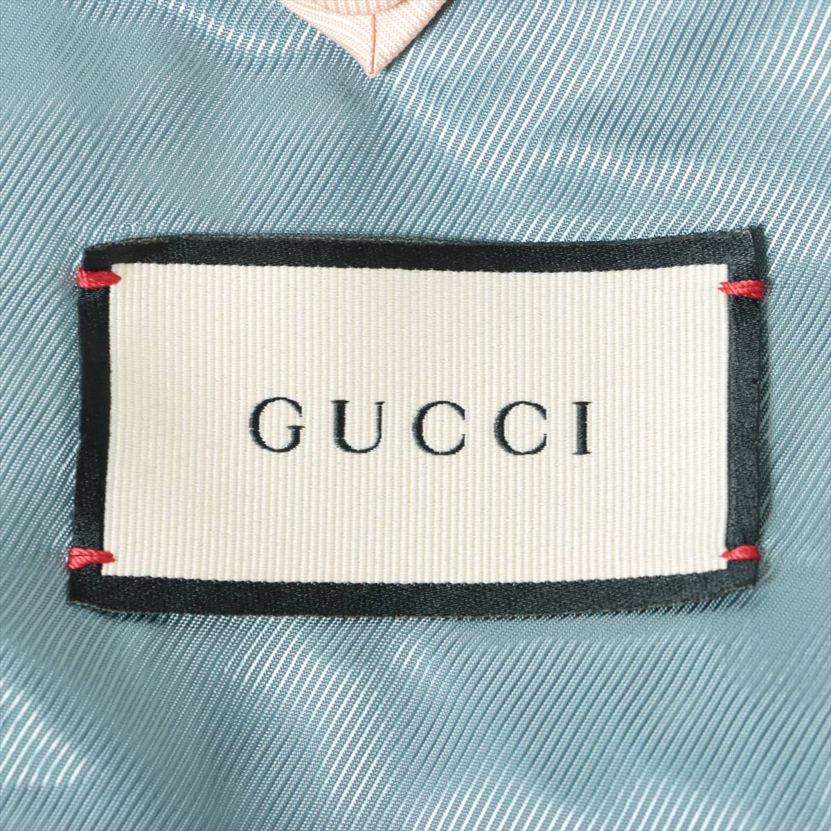 Gucci 18 years Cotton & wool Tailored jacket 44 Men's Navy blue  521888 Monaco Bee Stripe