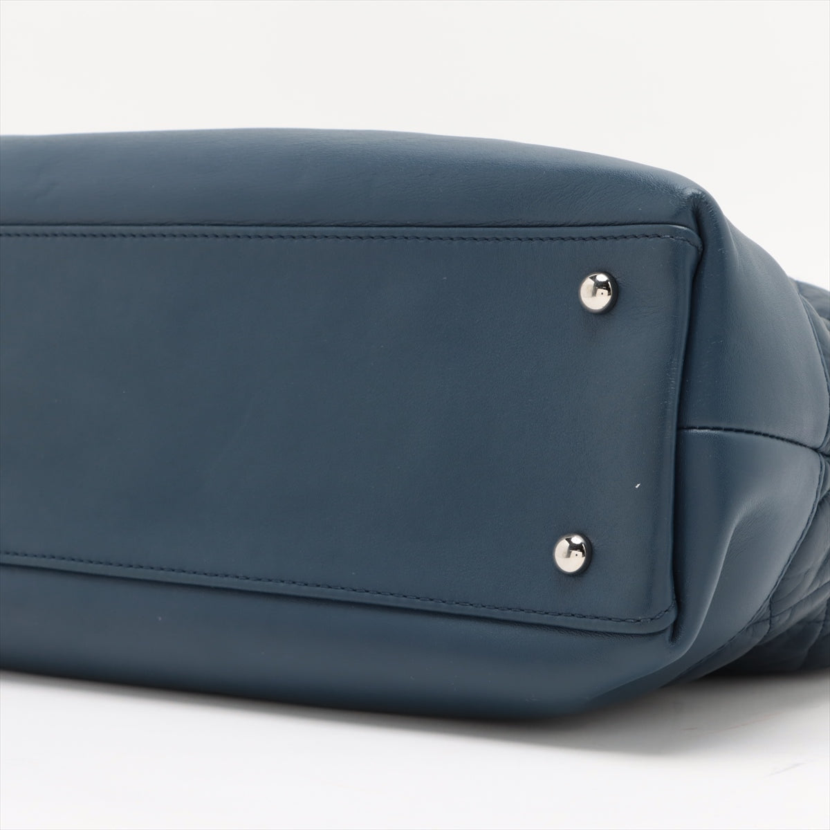 Chanel Matelasse Leather 2way handbag Navy blue Silver Metal fittings 15733946