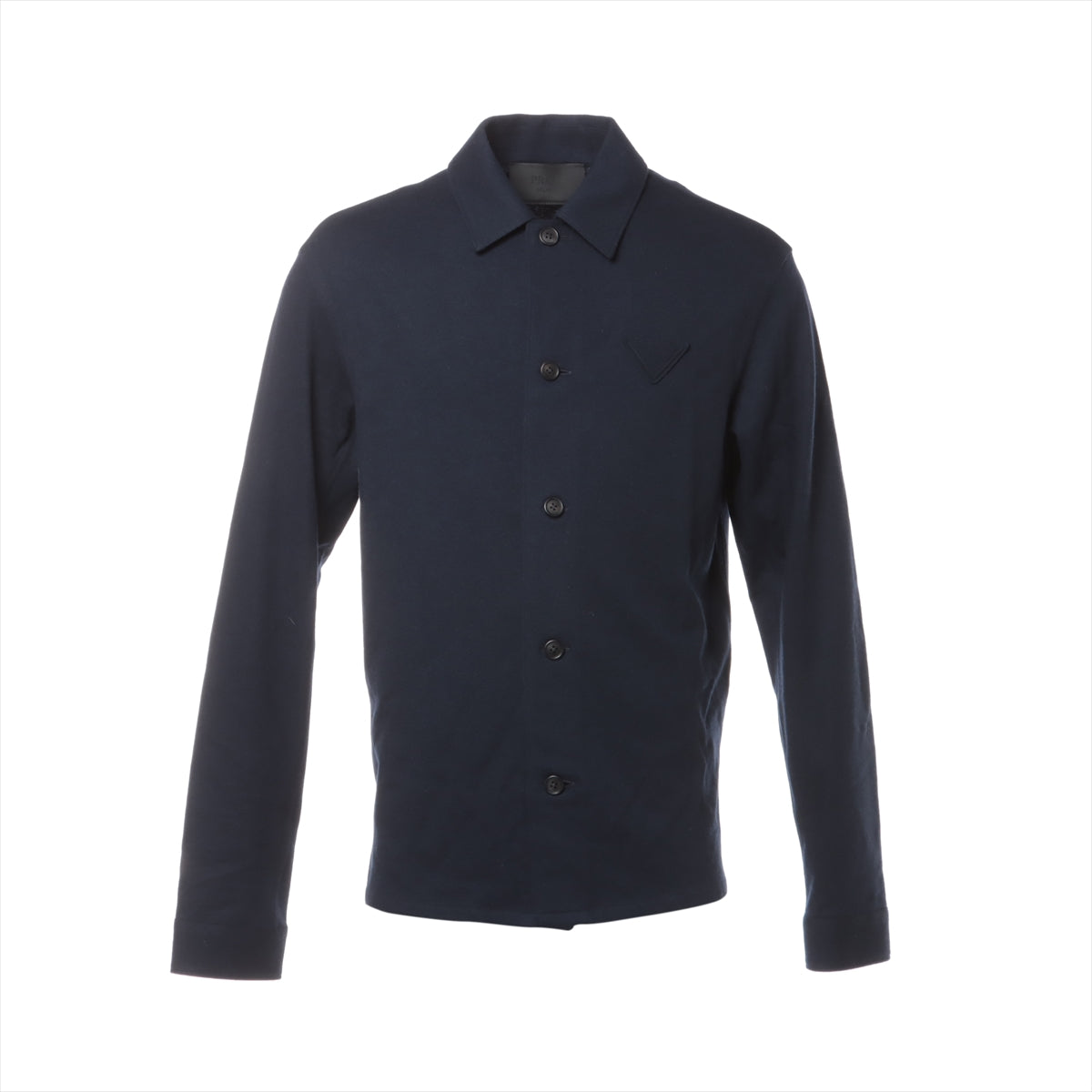 Prada 21AW Wool & cashmere Shirt S Men's Navy blue  SC551