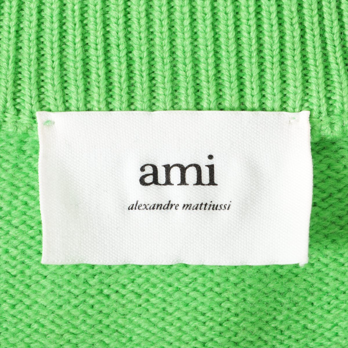 Ami Alexandre Matussi Wool Cardigan M Men's Green  UKC002.018 Logo