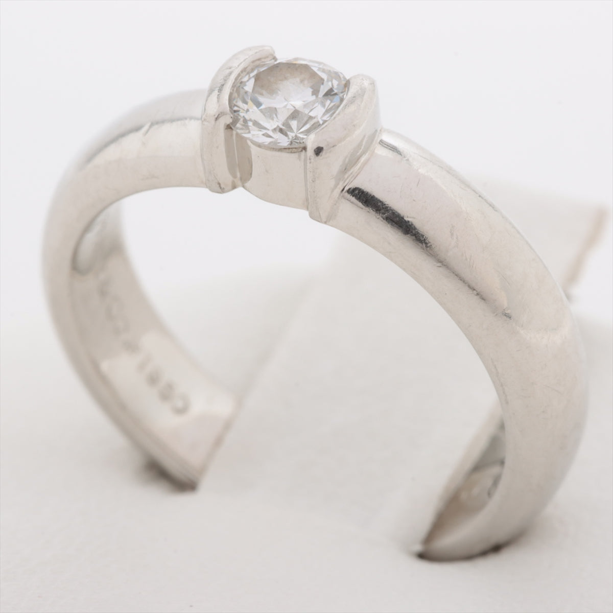 Tiffany Dots diamond rings Pt950 6.6g 0.24 E VVS1 EX NONE