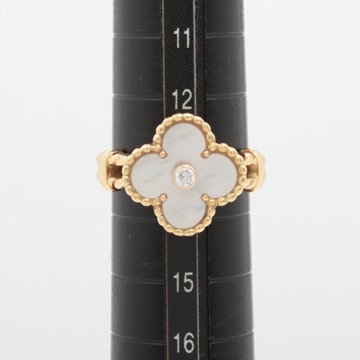 Van Cleef & Arpels Vintage Alhambra shells diamond rings 750(YG) 8.2g