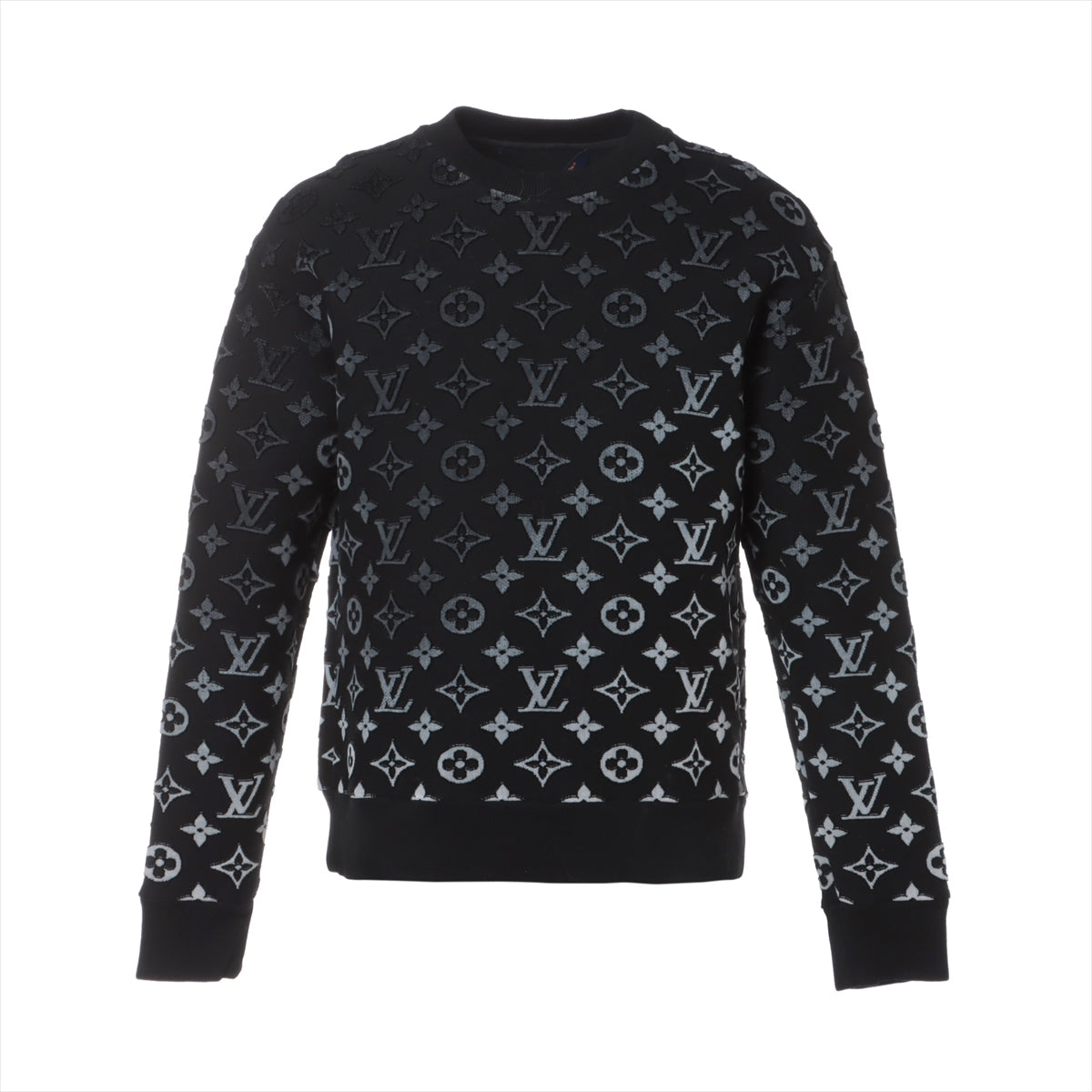 Louis Vuitton 23SS Cotton Basic knitted fabric S Men's Black  RM231Q Monogram Gradation