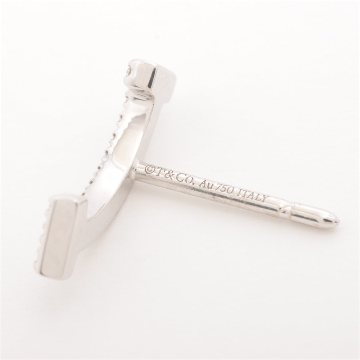 Tiffany T Smile diamond Piercing jewelry 750(WG) 1.7g