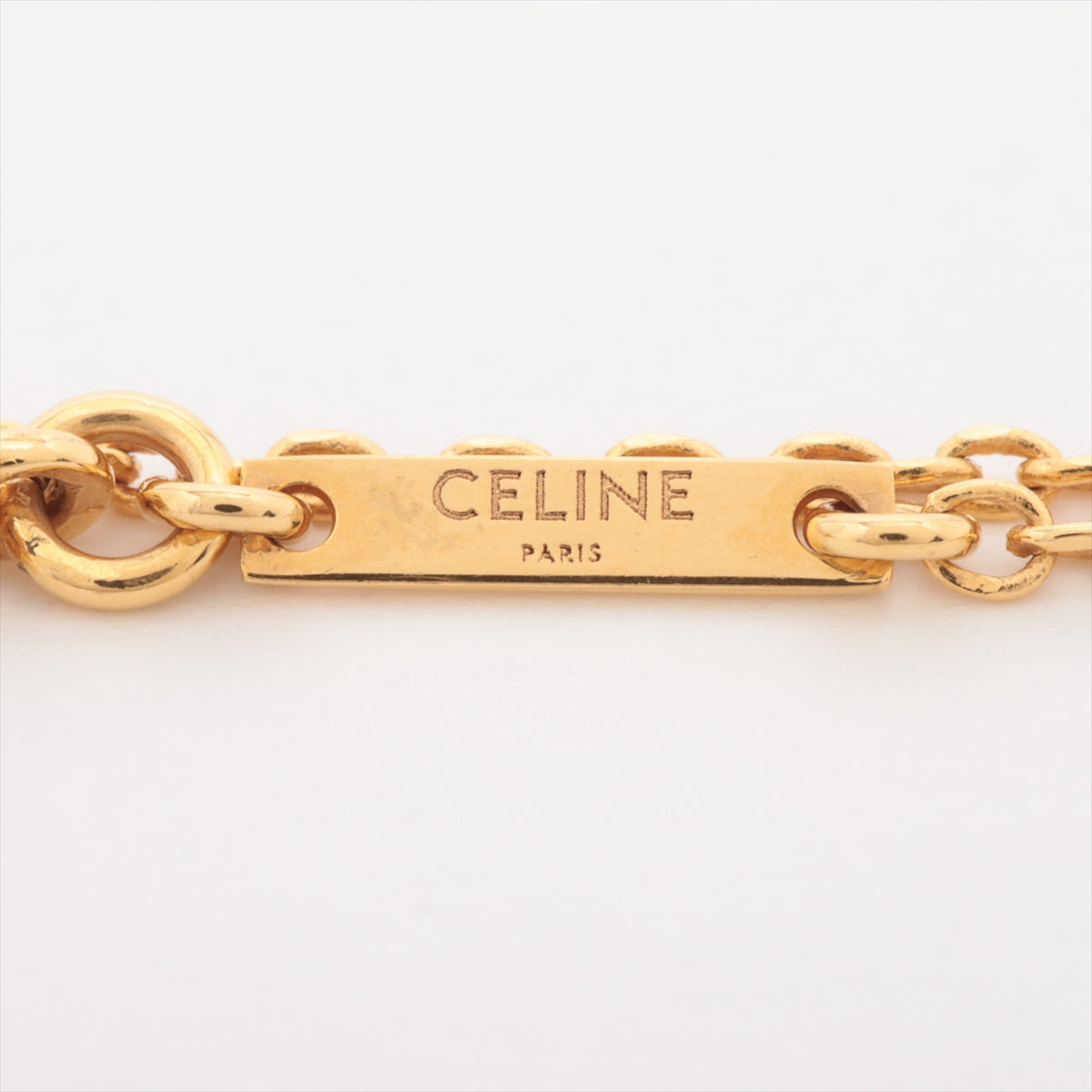 CELINE Triomphe Necklace GP Gold