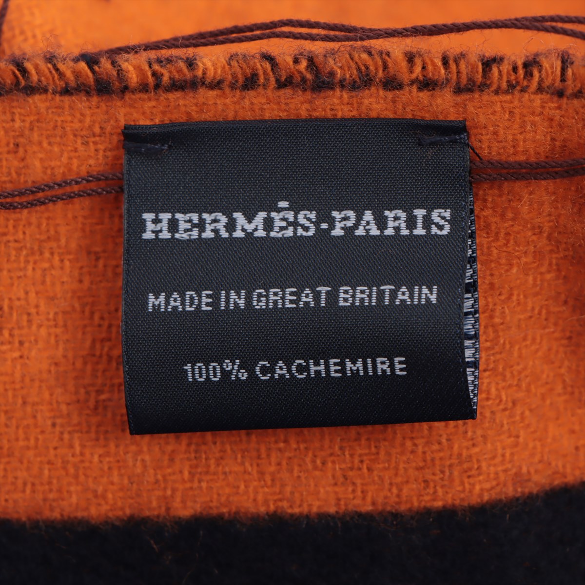 Hermès love story Scarf Cashmere Orange Cheval