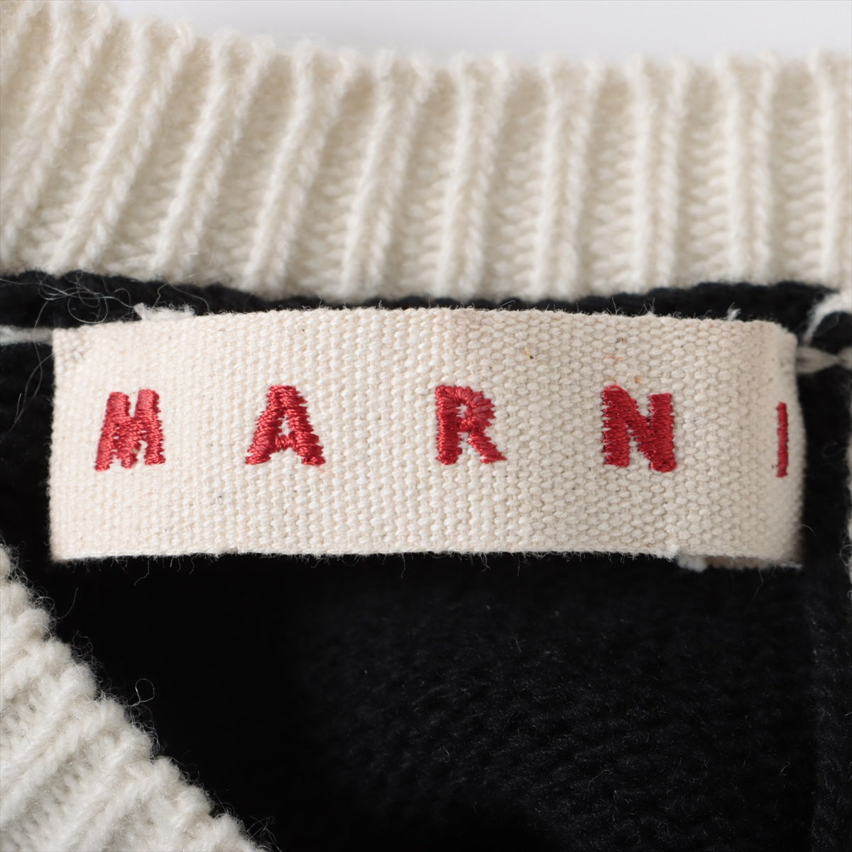 Marni 23AW Wool Knit 36 Ladies' Black x yellow  Logo back button GCMD0483Q0