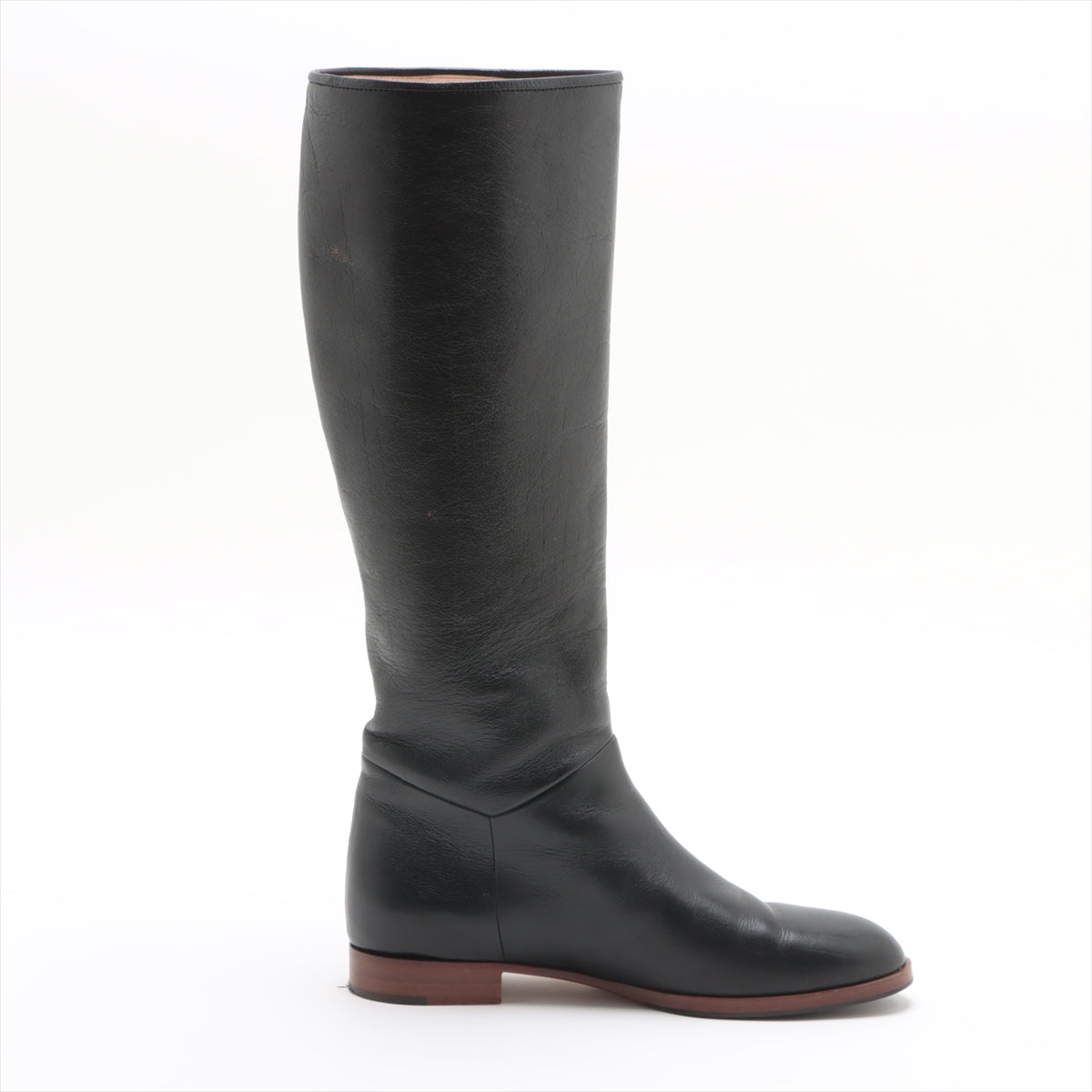 Gucci Leather Long boots 36 Ladies' Black 549678 Sherry Line GG Marmont