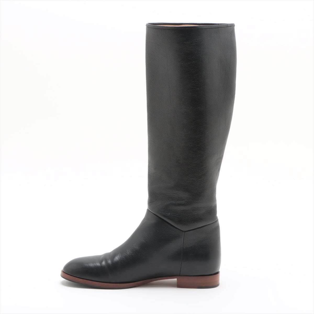 Gucci Leather Long boots 36 Ladies' Black 549678 Sherry Line GG Marmont