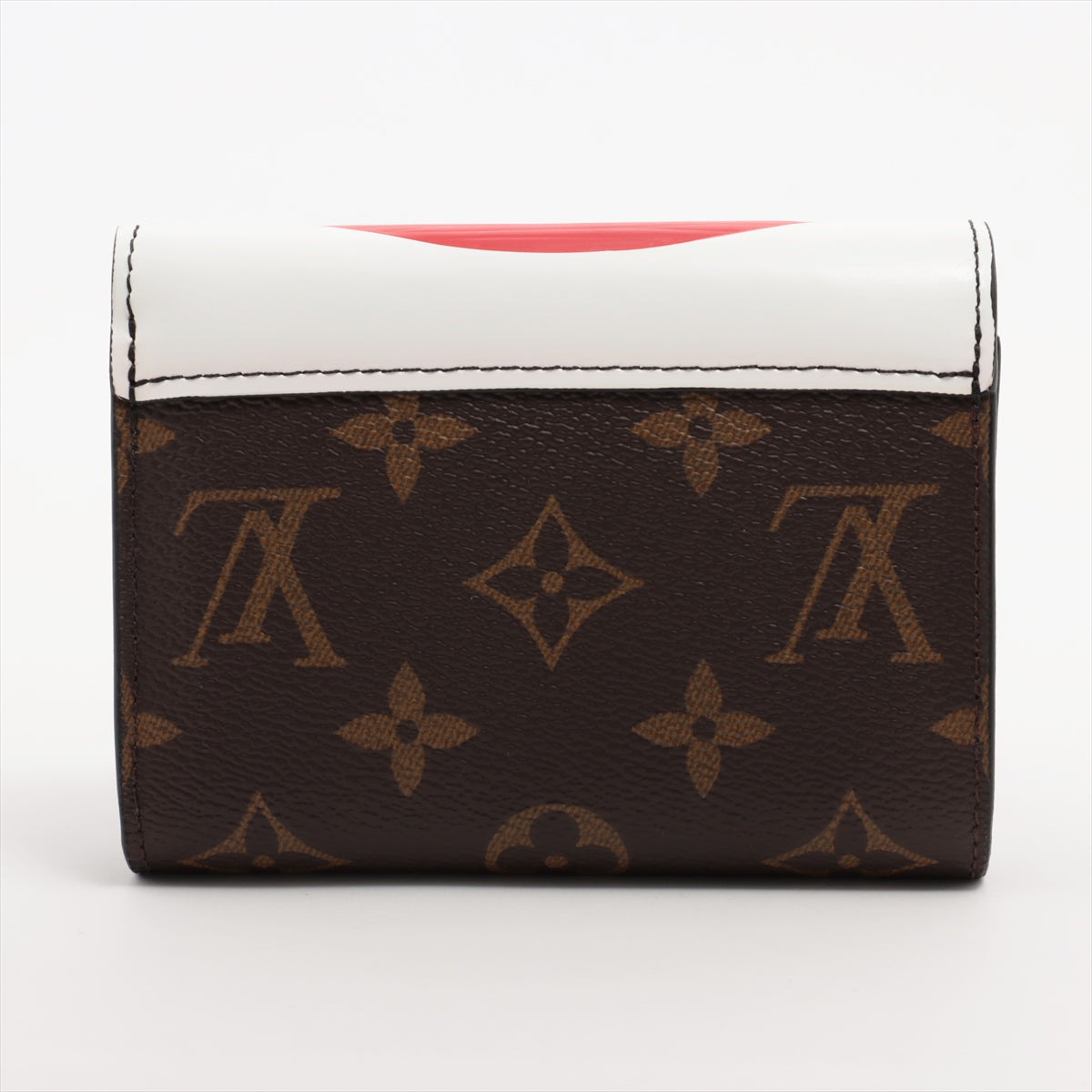 Louis Vuitton × Kansai Yamamoto Monogram Portefeuille Victorine M67257 Compact Wallet Red x brown SP3167