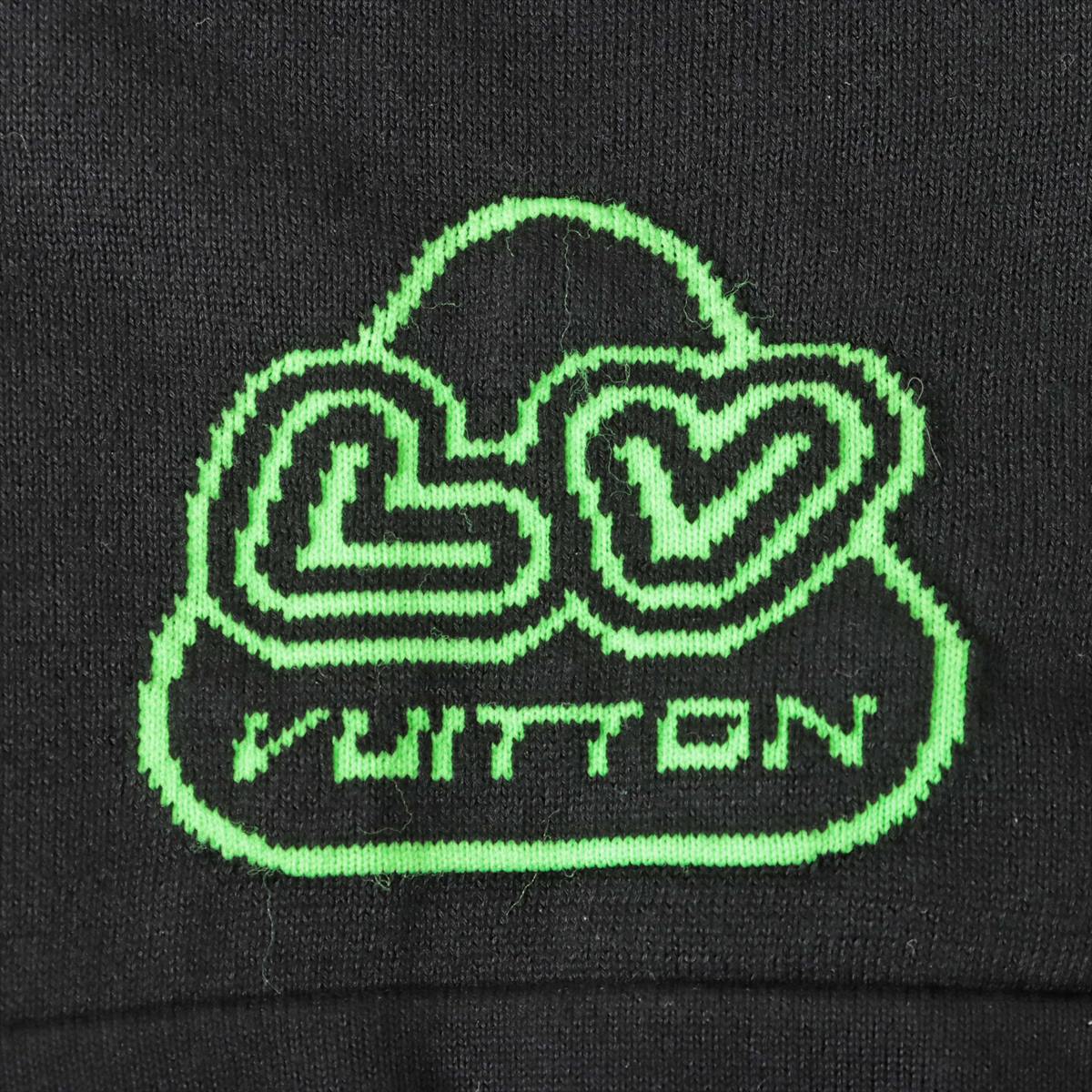 Louis Vuitton 22AW Cotton & nylon Short Sleeve Knitwear 4L Men's Black  RM222 graphic