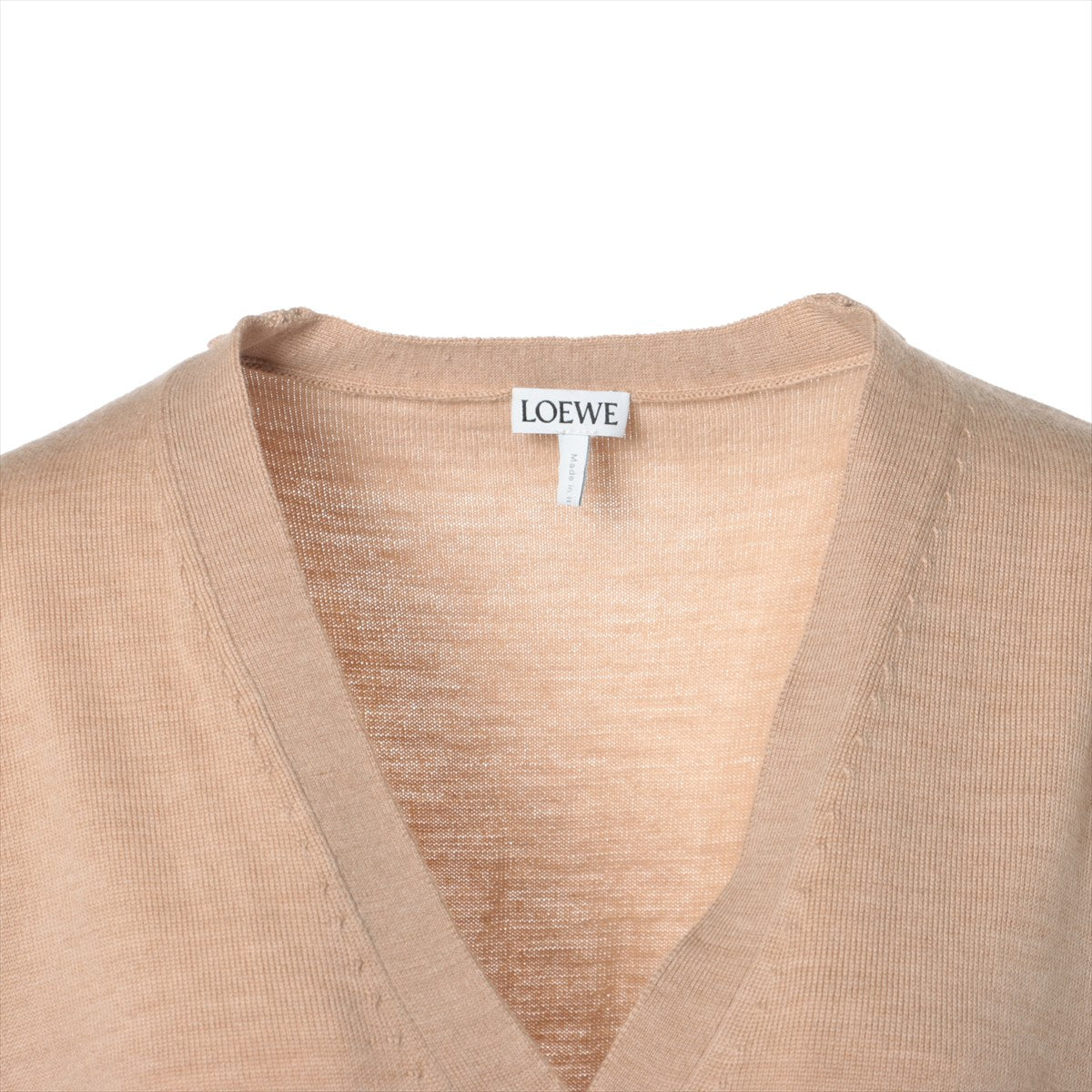 Loewe Anagram Wool Cardigan XS Ladies' Beige  S359Y16K04