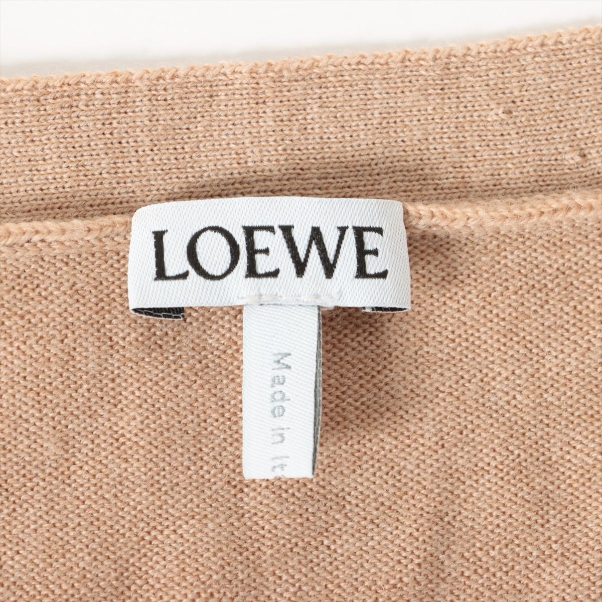 Loewe Anagram Wool Cardigan XS Ladies' Beige  S359Y16K04