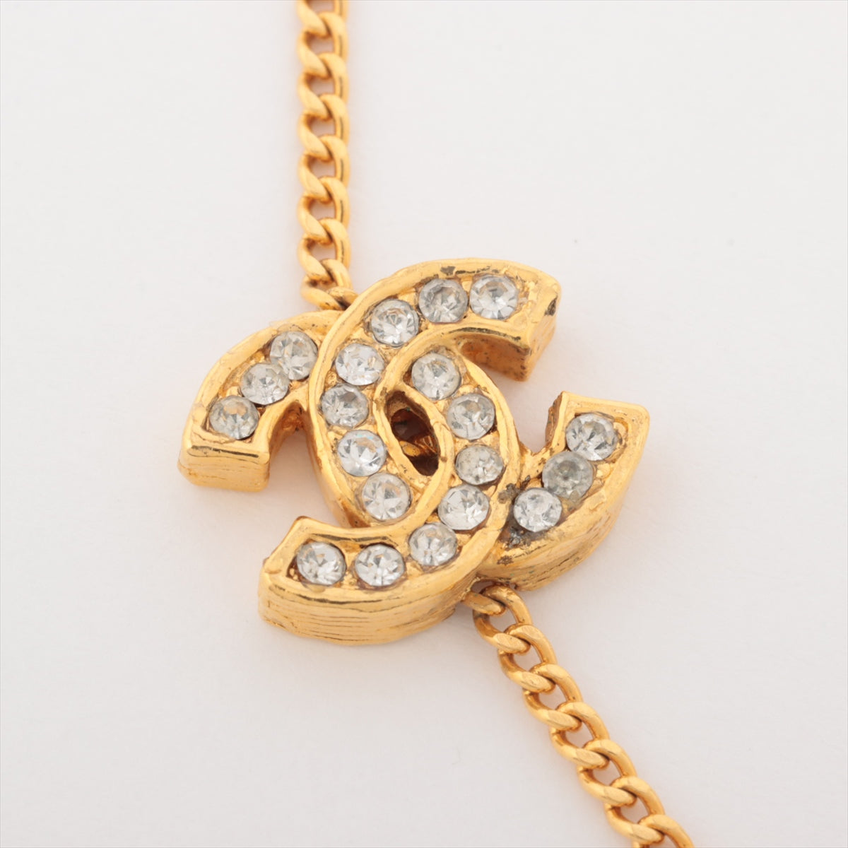 Chanel Coco Mark 1982 Bracelet GP×inestone Gold