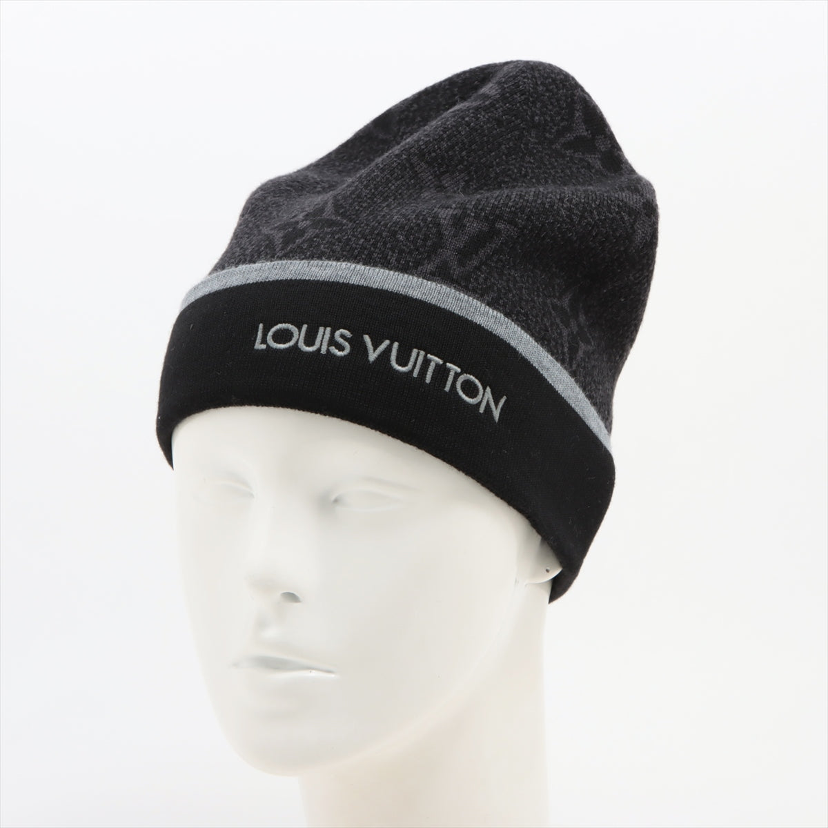 Louis Vuitton M73469 Bonnet Mai Monogram Eclipse MY3272 Knit cap Wool Black