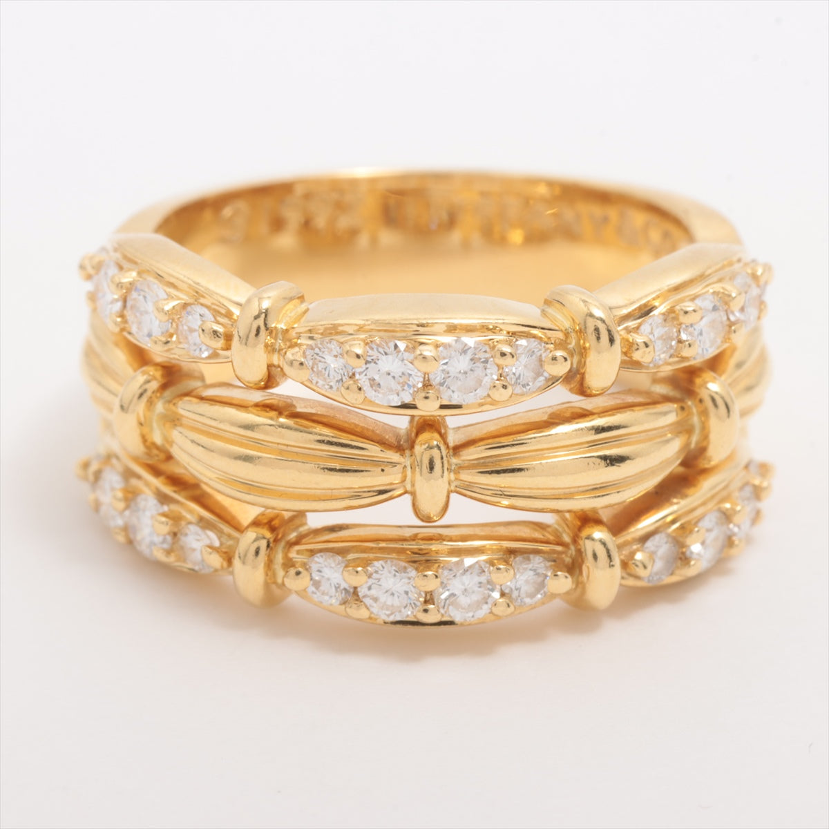 Tiffany diamond rings 750(YG) 8.6g