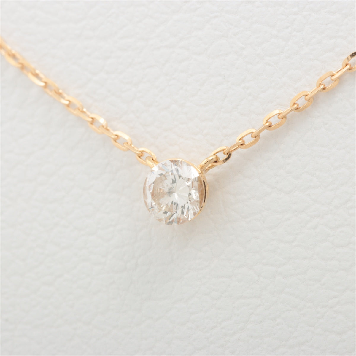 aget diamond Necklace K18(YG) 0.9g 0.1