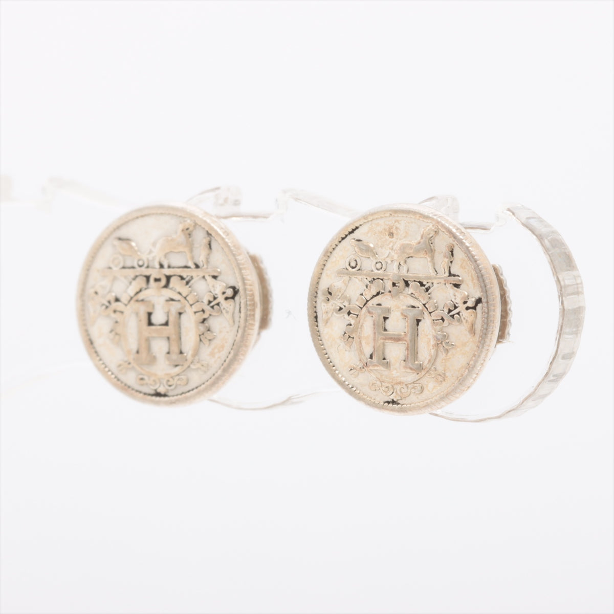 Hermès Ex-Libris Piercing jewelry (for both ears) 925 1.3g Silver