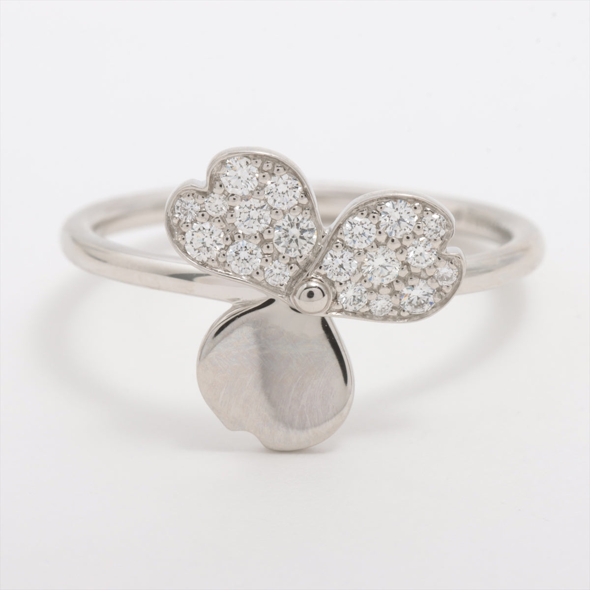 Tiffany Paper flowers diamond rings Pt950 3.9g