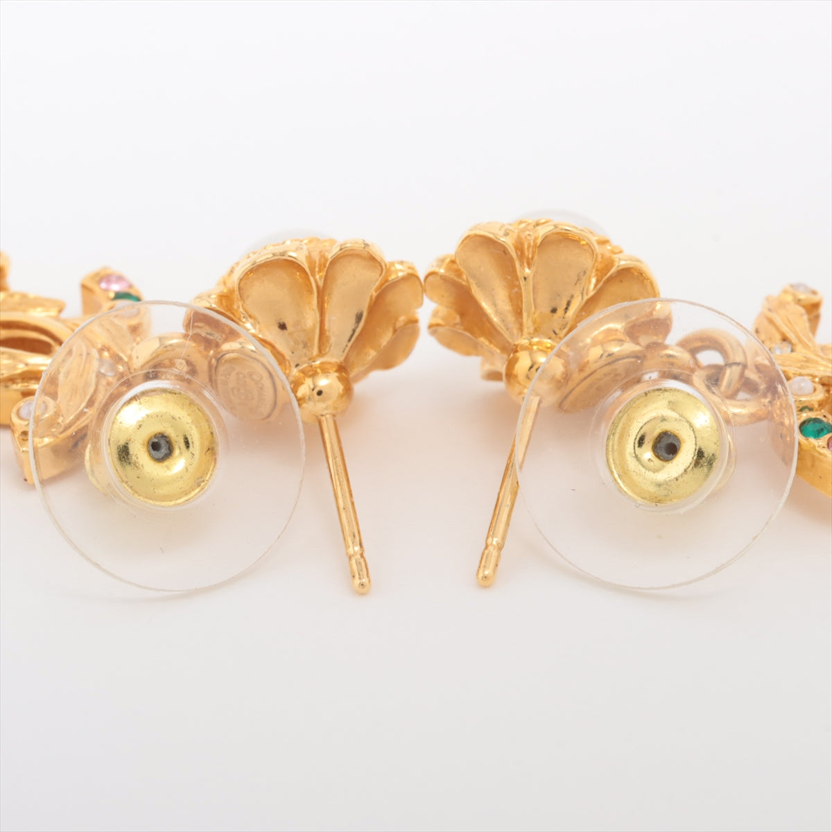 Chanel Coco Mark C23V Piercing jewelry (for both ears) GP x rhinestone x imitation pearl Gold