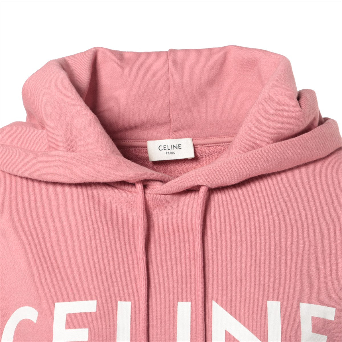 CELINE Eddie period Cotton Parker XS Ladies' Pink  logo print hoodie 2Y369670Q